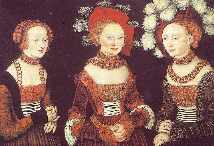 Lucas  Cranach Emilla und Sidonia von Sachsen china oil painting image